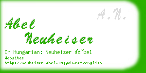 abel neuheiser business card